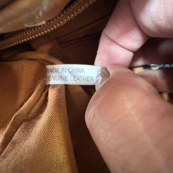 Frankie & Johnnie Brown Leather Shoulder Bag Purse - Picture 9 of 10